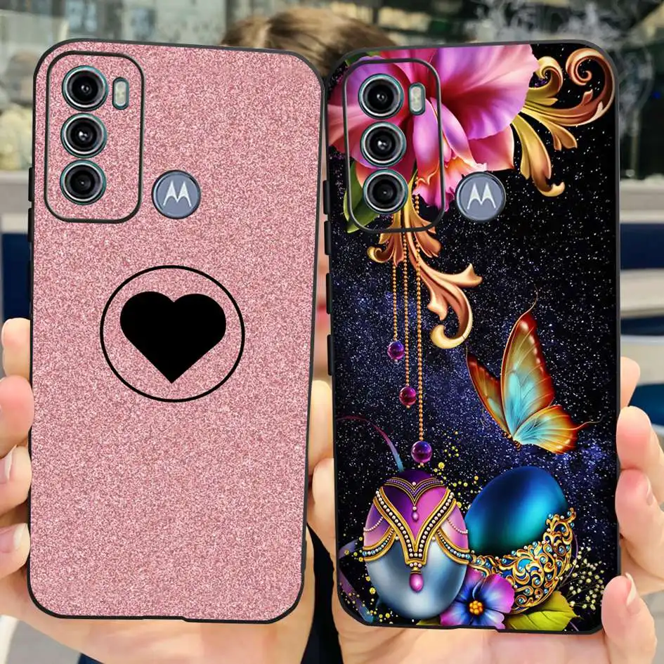 For Motorola Moto G60 2021 Case Luxury Marble Soft Silicone Black Bumper Phone Back Cover For Moto G40 Fusion Case MotoG60 Funda 4