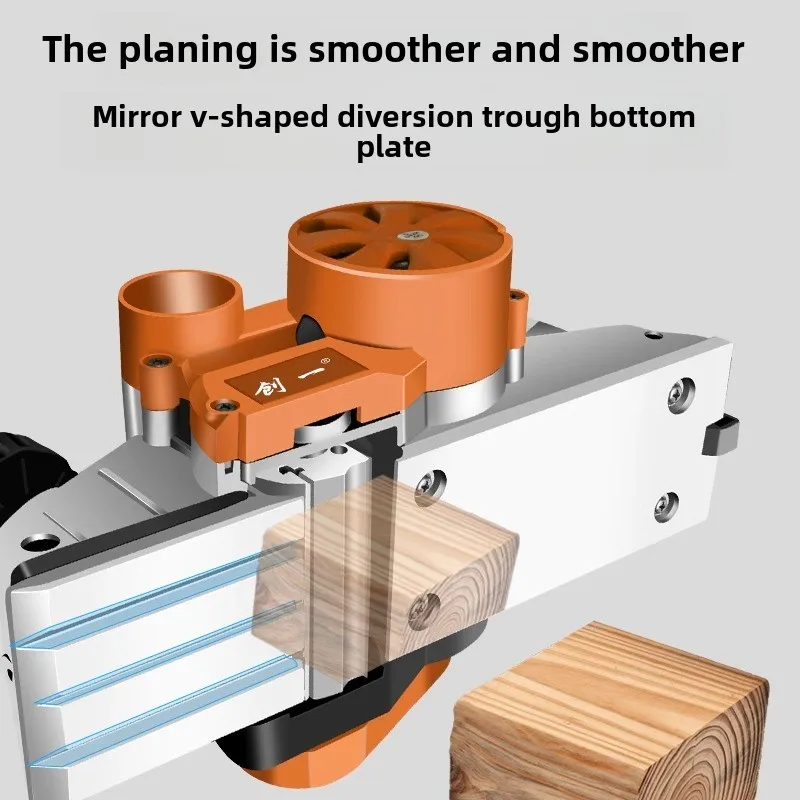 220V Electric Wood Planer with Adjustable Depth Control Lightweight Electric Planer for Woodworking Household - Image 2