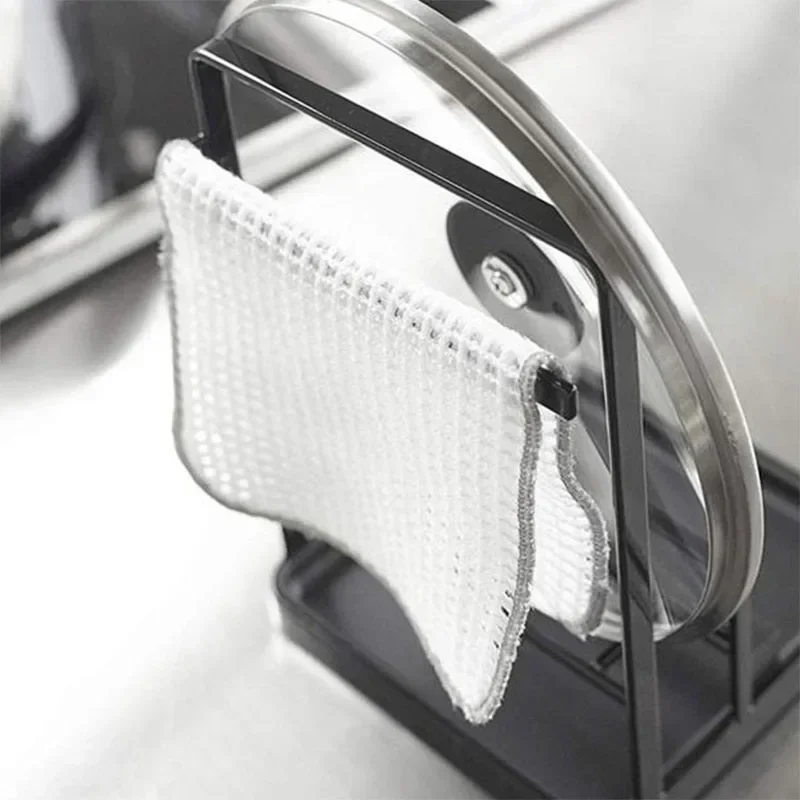 

Iron Cutting Board Holder Tableware Storage Shelf Cooking Utensil Storage Rack Spoon With Water Pan Pot Lid Stand Spatula