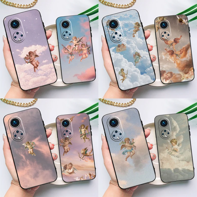 Cartoon Angel Baby Printing Per Huawei Honor Magic 5 Lite 70 50 X8 X9 A P20 P30 P40 P50 P60 Pro P Smart Nova 9 5T Case