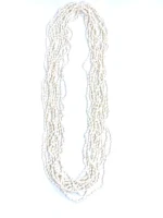 Collier Long Lei en Coquille Nasa Naturelle Blanche, Ensemble de 12 Brins de 60 Pouces, pour Remise de Diplôme, Mariage, ixLuau 2
