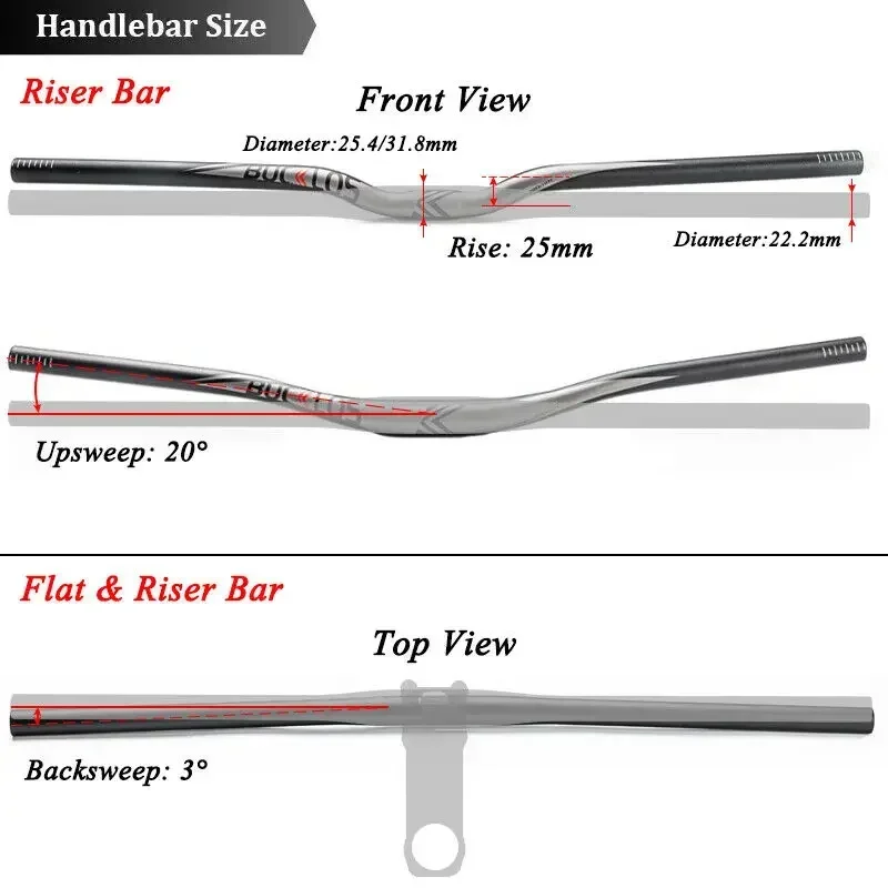 31.8mm MTB Handlebar 660mm 720mm 760mm Mountain Bike Handlebar 25.4mm Ultralight Aluminum Bicycle Accessories bicycle accessories bicycle handlebar