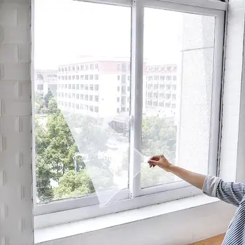 Hot Fly Mosquito Window Net Insect Mesh Screen Indoor Bug Easy To Fit with Tape Home Textile 1