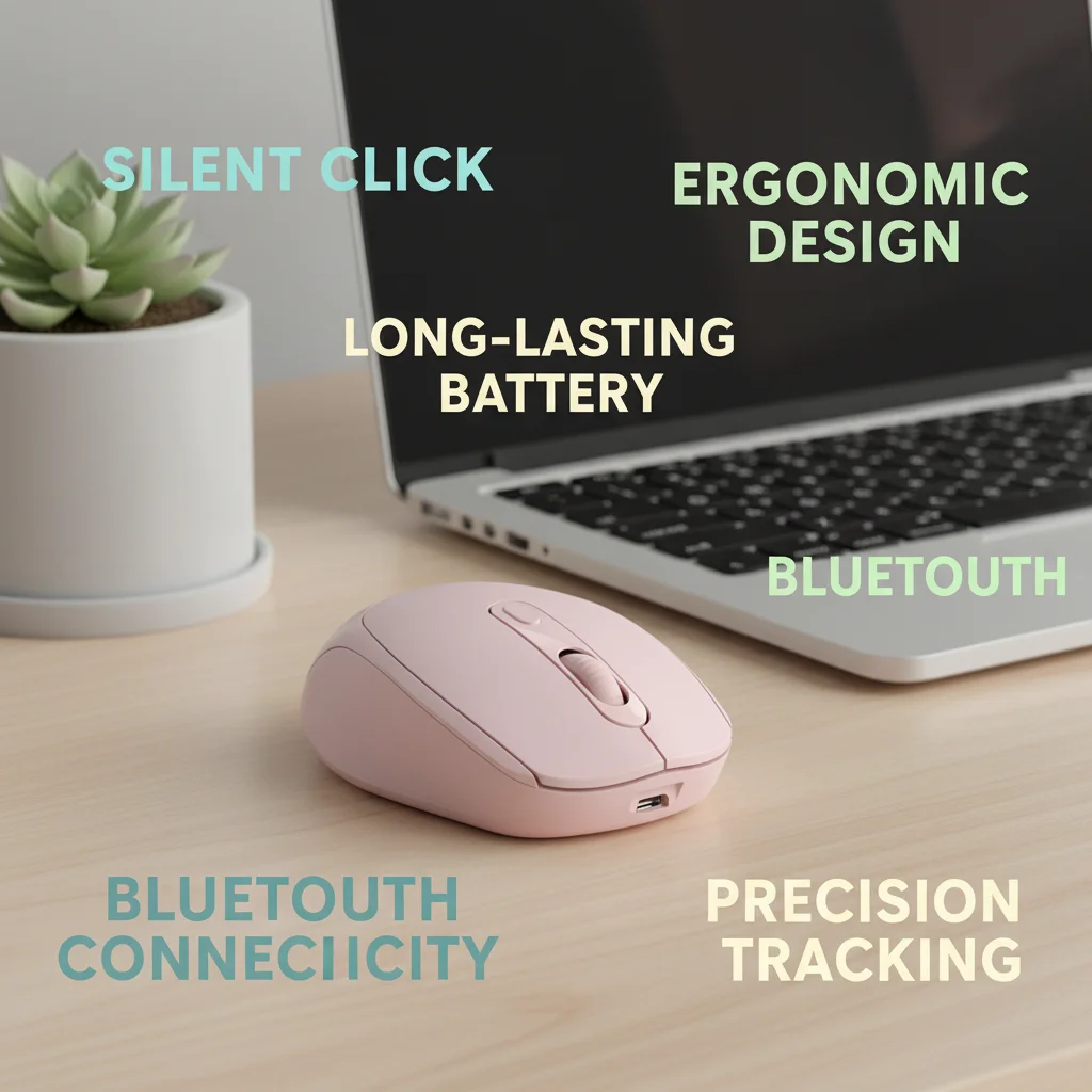2.4G 무선 블루투스 광학 마우스, 사무실 노트북 데스크탑, 컴퓨터 PC용 무소음 충전식 듀얼 모드 인체공학적 게이밍 마우스