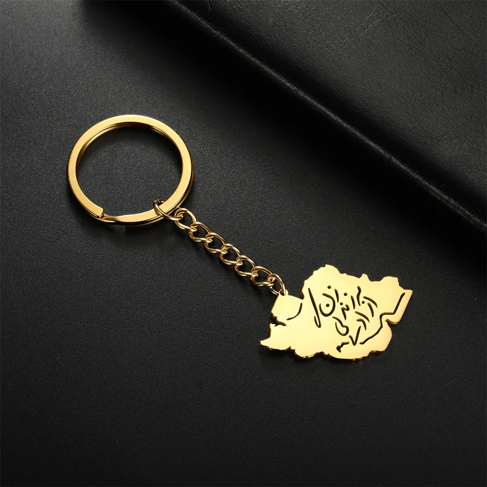 

Jeshayuan Woman Life Freedom Iran Map Pendent Keychain Arabic Letter Chain Car Key Ring For Men Friend Stainless Steel Jewelry