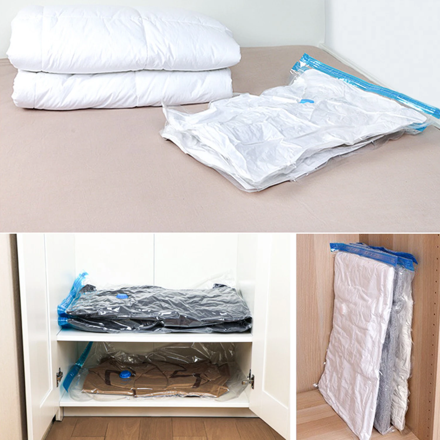 1PCS Vacuum Bags for Clothes Vacuum Storage Bags Seal Bag Space Saving Storing Pillow Bedding Blanket Storage