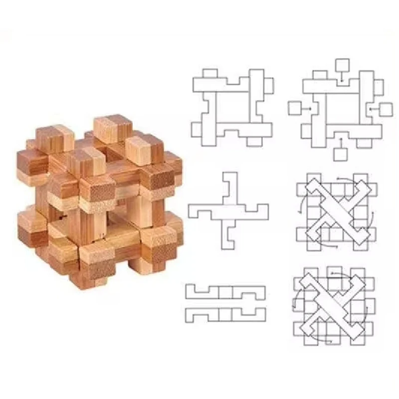 5A-Wooden Lock Kongmingsuo Intelligence Suo Fancy Toy Adult Level 10 High Difficulty