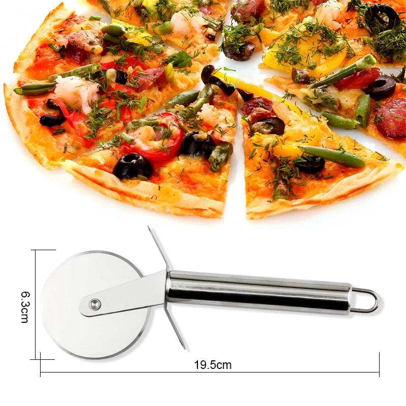Stainless Steel Pizza Cutter Slicer Wheel Cake Bread Pies Round Knife Pasta Dough Baking Kitchen Cooking Tool pizza cutter,cake cutter,pizza knife