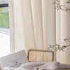 1PC Cream Mirror Transparent But Not Transparent Heat-insulating 2025 New Window Screens Curtains French Style Sun Protection 3