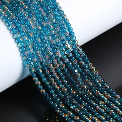 4mm Rainbow Glass Beads - 400pcs (Deep Blue)