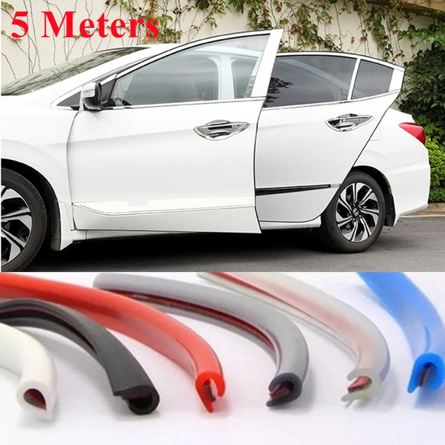 Protector Universal para puerta de coche, tira de goma para molduras,  sellado, Protector contra arañazos, tipo U, 2/5/10M - AliExpress