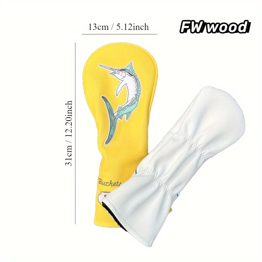 Description Picture 5 of itemDurable Premium Pu Leather Golf Club Head Covers-Protective Cases For Driver, Fairway Wood & Hybrid - Essential Golf Accessories