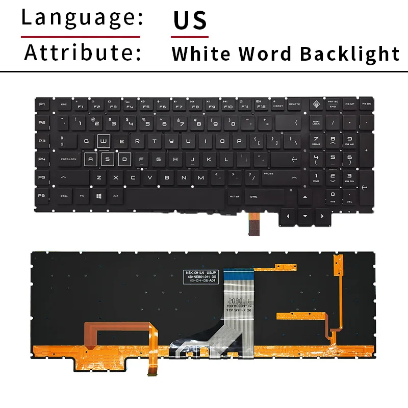 Russo Teclado do Portátil para hp Omen 17-an013tx 17-an014tx 17-an000 031tx 016ng 053nr 001ca 008ca 010c com Luz de Fundo Tpn-q195 us - Imagem 4