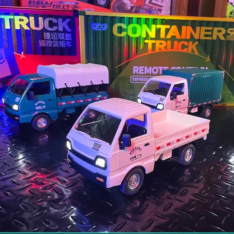 1:16 Remote Controlled RC CAR Small Cargo Truck Floating Van Small Truck Micro Truck Pickup LED Truck Boys Girls Birthday Gift 6