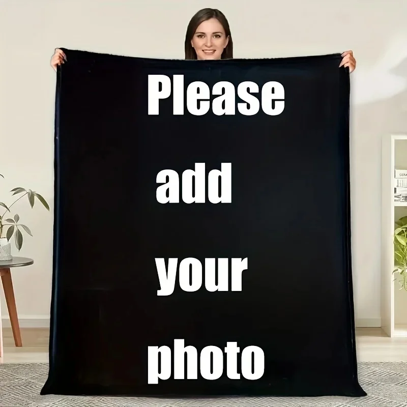 Personalized Photo and Text Blanket and throw, Custom Gift, Soft, Girl Friend, Boy Friend, Husband,Wife, Valentine's Day