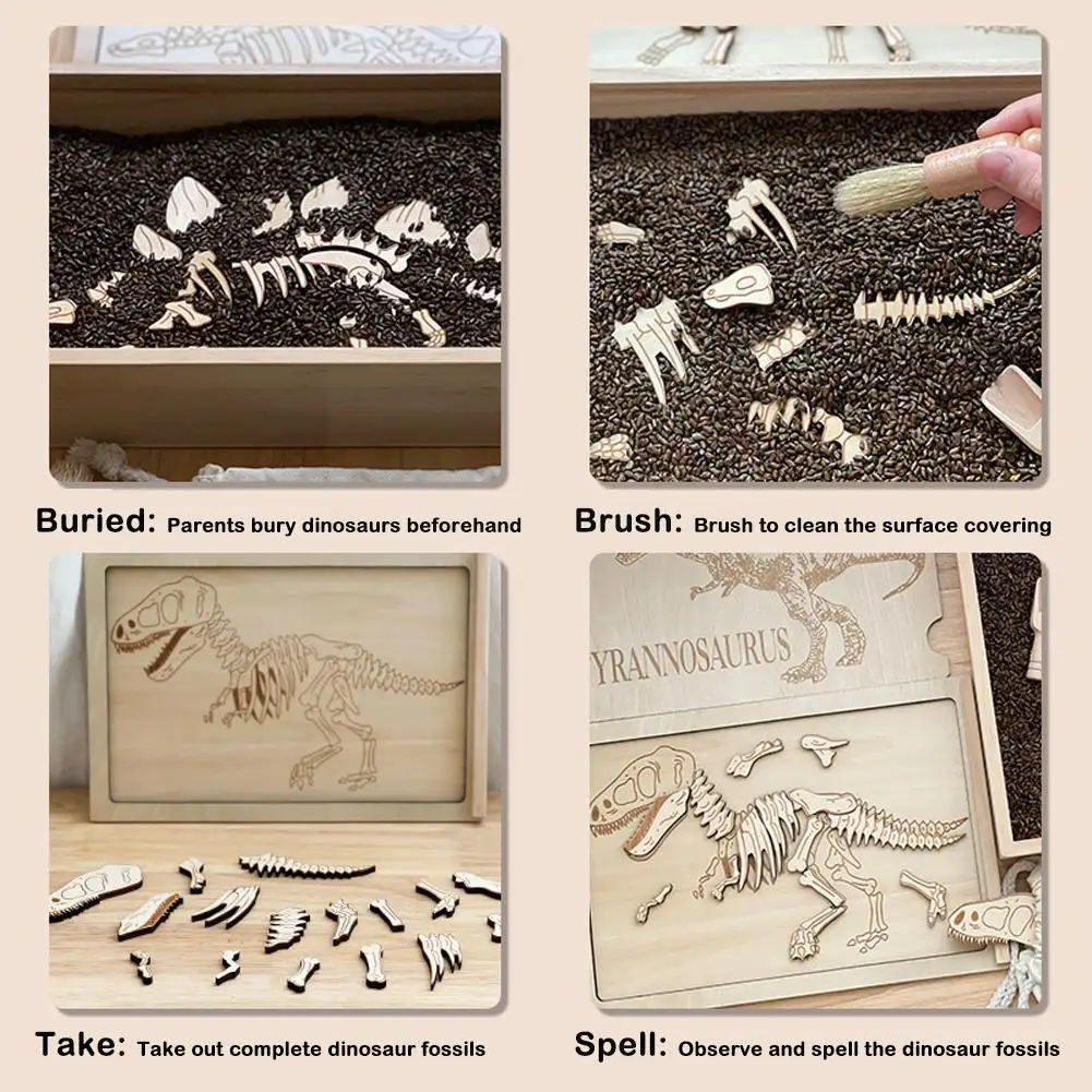 Обучающие игрушки-Динозавры для раскопок сборная Модель сборки своими руками