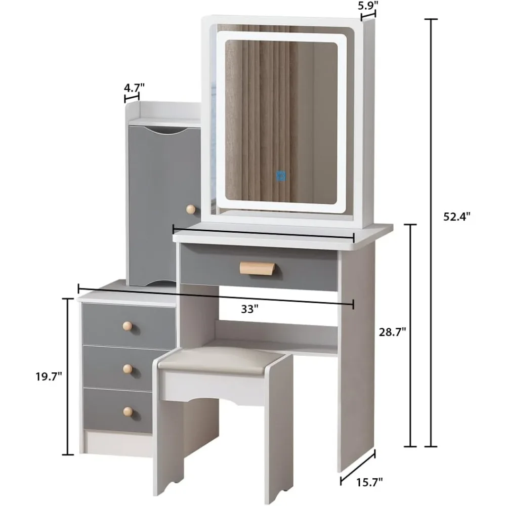 Sliding Lighted Mirror