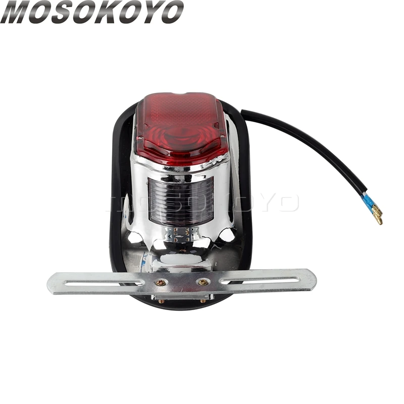 Exquisite Chrome/black Skull Motorcycle Rear Brake Lights 12v Led T Stop Achterlichten Voor Harley Honda Kawasaki Bmw Yamaha Benelli