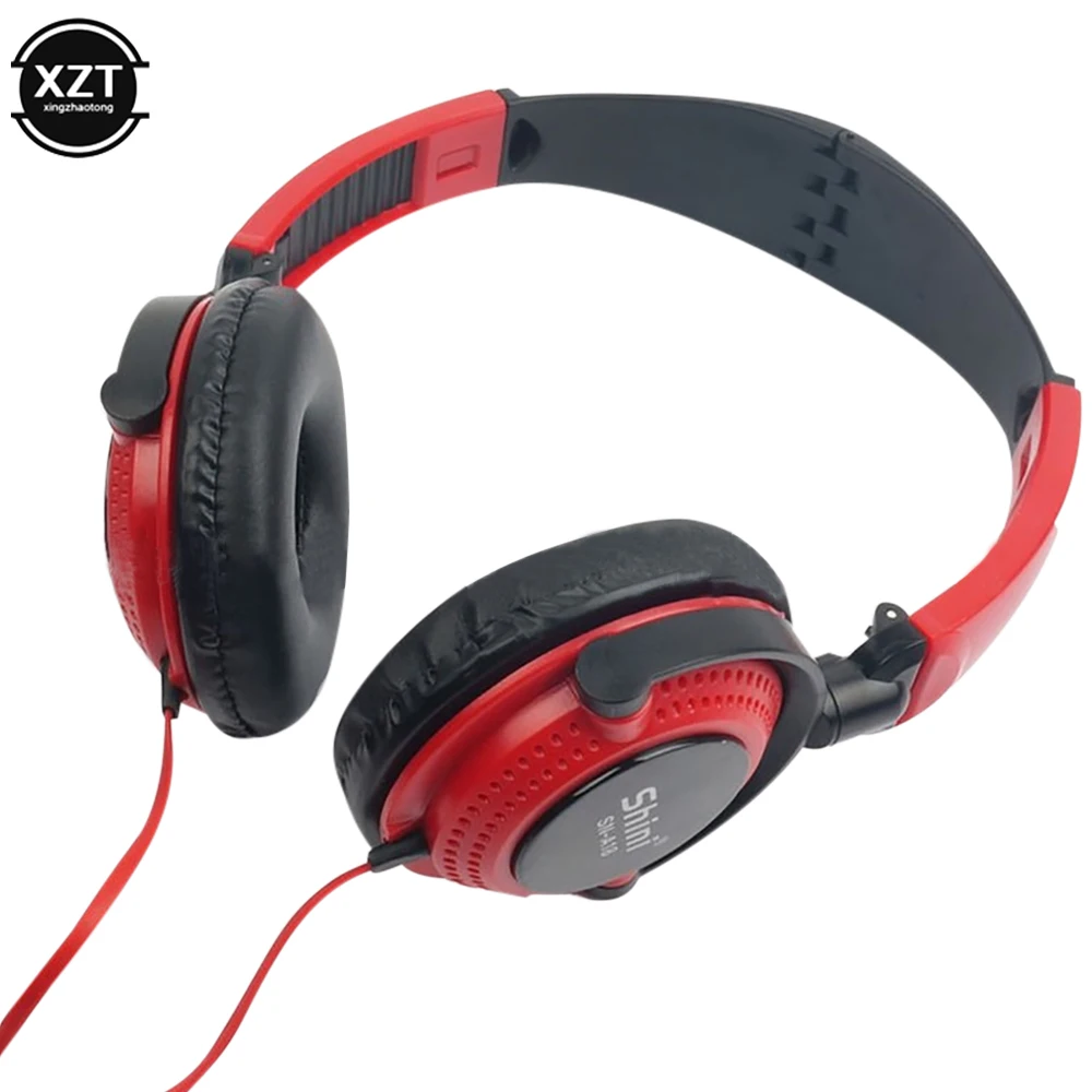 Wired Headphones With Microphone 3.5mm Earphones Foldable Gaming Headset Super Bass Stereo Music Headset For PC Phones