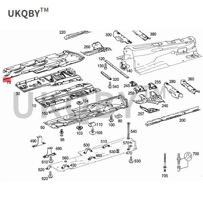 FG2 120 34F G21 203 5FG 212 036 FG2 120 40 The lower structure cover plate is located below the right main floor