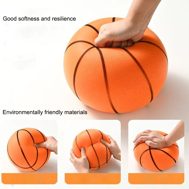 Bouncing Mute Ball Size 3/5/7 Indoor Silent Basketball No Noise Soft High Density Foam Sports Ball Squeezable Slient squeeze ball,basketball balls