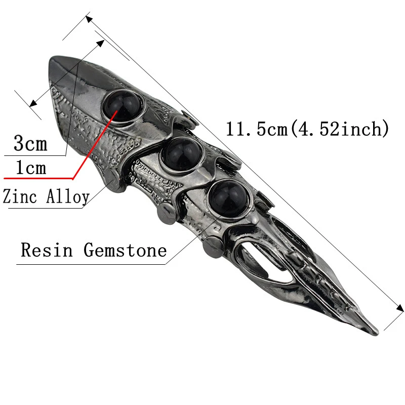Fashion Dragon Ring For Women Mens Punk Rock Animal Skull Finger Long Rings Men Vintage Halloween Jewelry Accessories Gifts