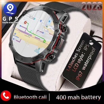 남성용 GPS 모션 트랙 시계, 기계식 스타일 스마트 워치, 안드로이드 에디션, 화웨이 IOS AI 음성, BT 통화 스마트 워치, 2023 신제품