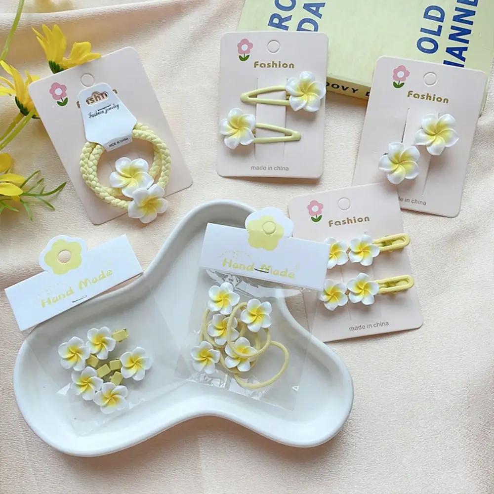 Corda Per Capelli Plumeria Fiore Fermaglio Per Capelli Accessori Per Capelli Fermaglio Per Capelli Fiore D'Uovo Bb Clip Ornamenti Per Capelli Barrette