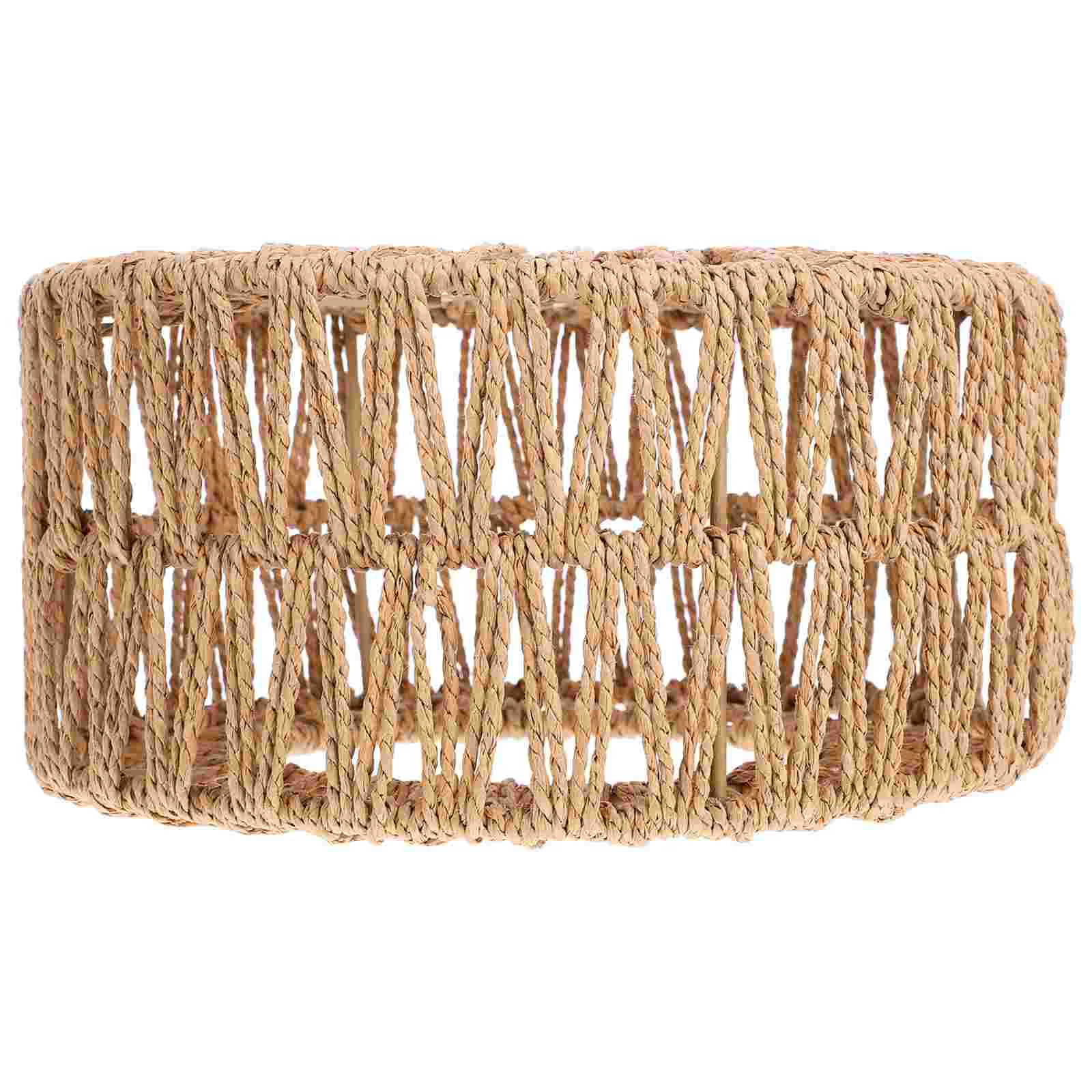 

Lamp Shade Woven Straw Rope Rattan Pendant Light Shade Ceiling Fan Light Bulb Covers Pendant Table Floor Lamps Living