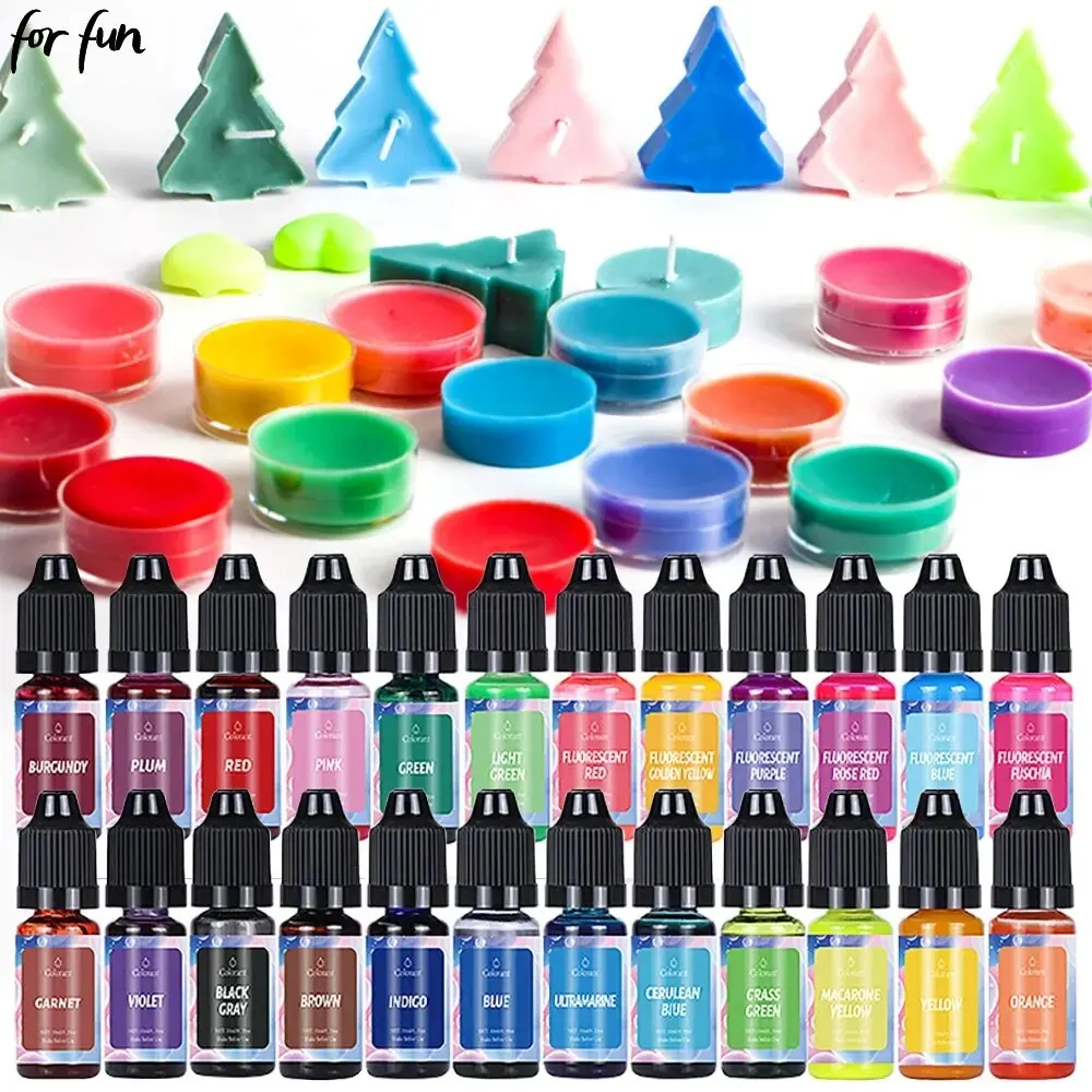 Candle dyes pigment 24 Color Candle Dyes Pigment Aromatherapy Liquid Colorant DIY Mold Soap Handmade Craft Resin