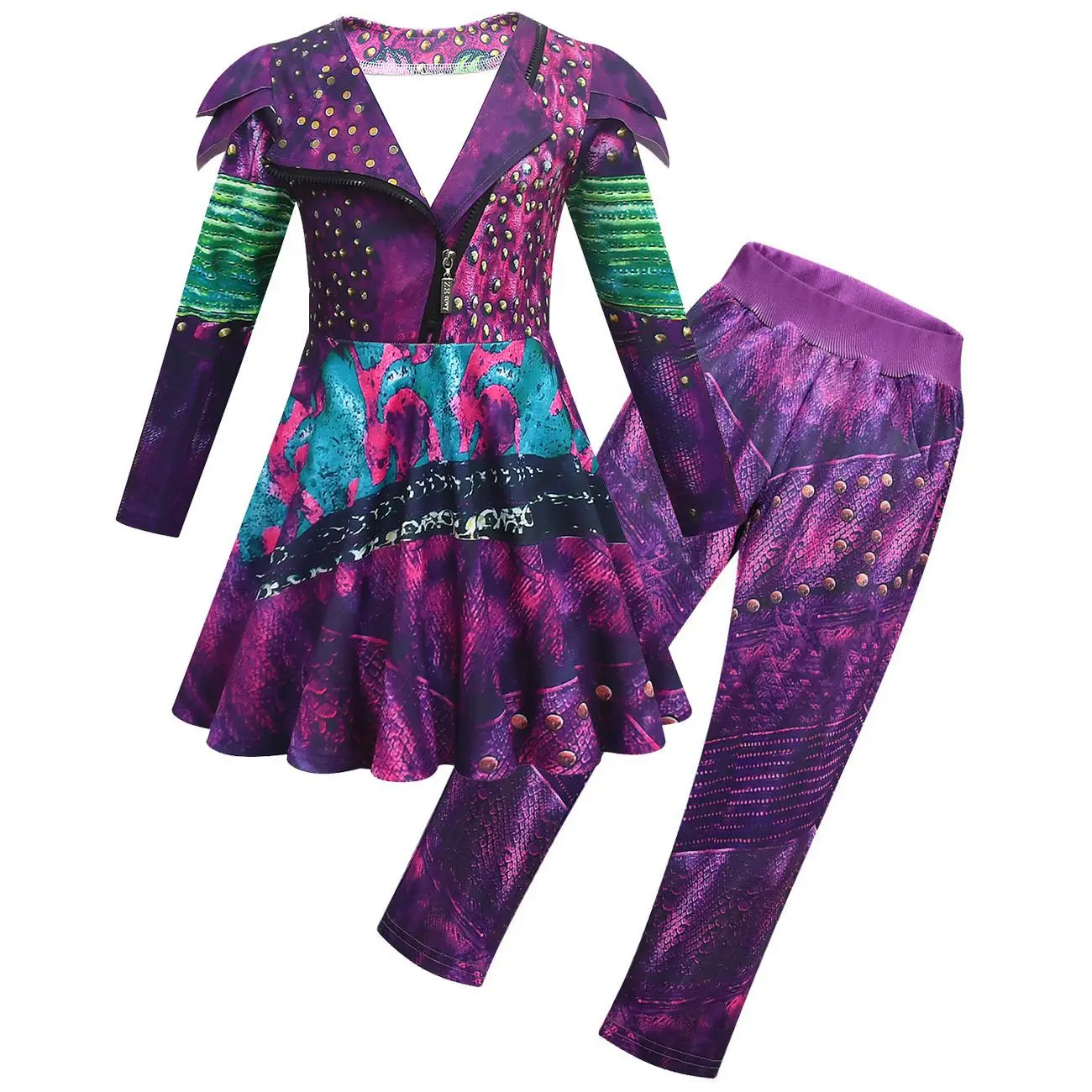 Disfraz de Cosplay D-Descendants3 Mal para niños, disfraz de Evie