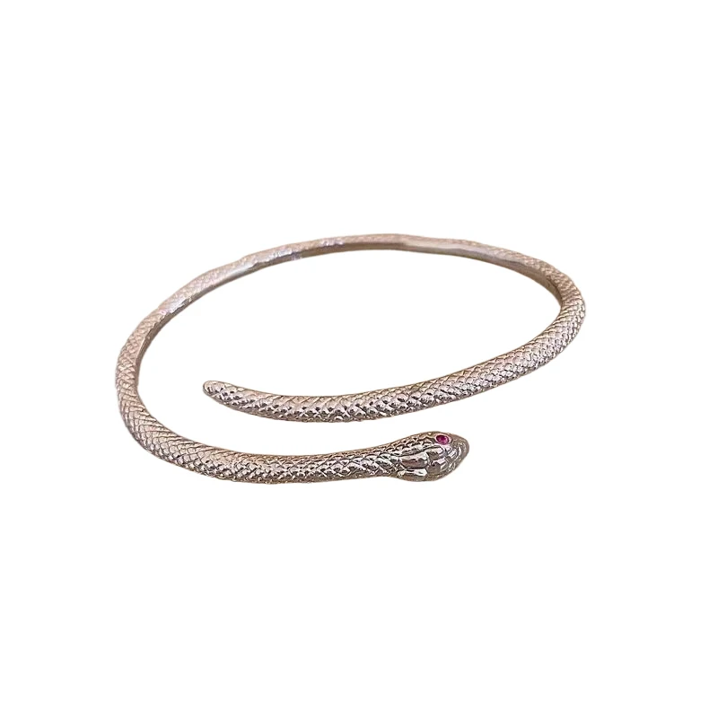 

Простой универсальный браслет в форме змеи для женщин, индивидуальный модный винтажный регулируемый браслет, свадебная бижутерия, подарок на день рождения