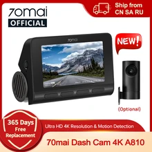 70mai Dash Cam A810 Ultra HD 4K Built-in GPS ADAS Auto Record 150FOV Motion Detection 70mai A810 Car DVR Support Rear Cam