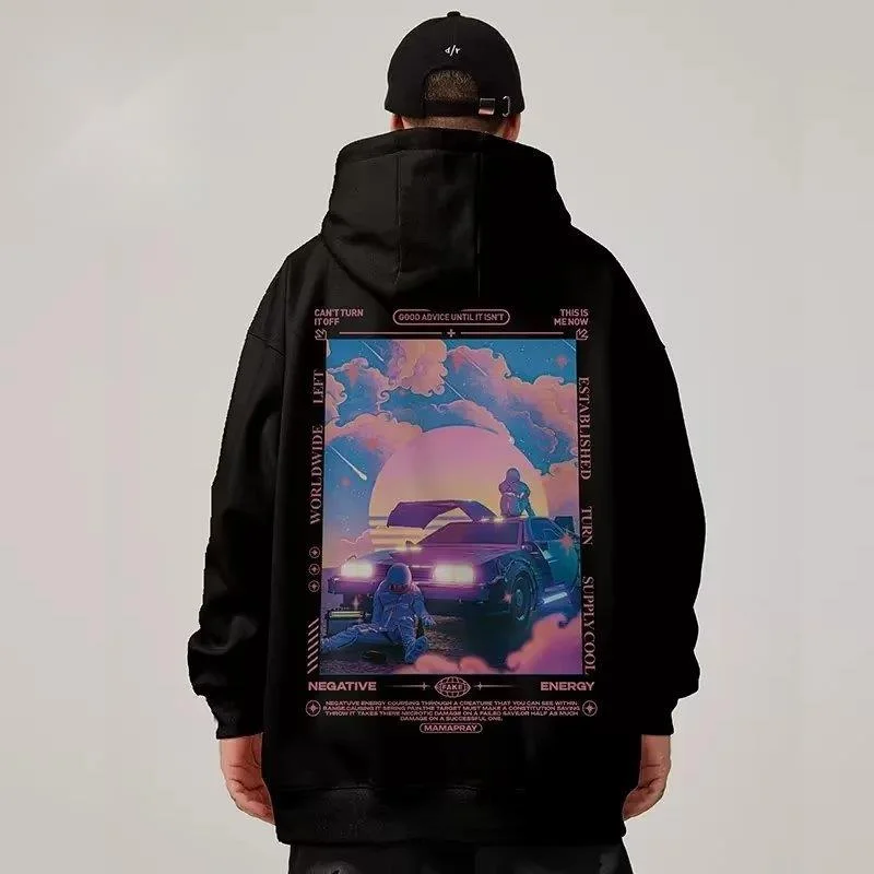 Men's Oversized Streetwear Hoodie For Plus Size Men_voghion.com