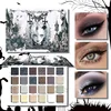 24 Color Matte Eye Shadow Plate Halloween Gothic Punk Style Black Sequin Eye Shadow Palette Lasting Makeup Cool Girl Eye Shadow 5