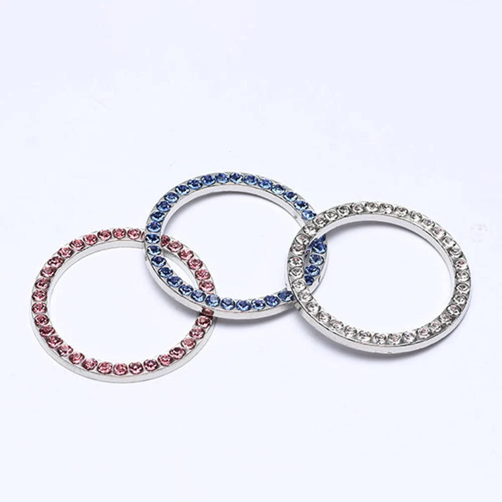 

Automobiles Start Switch Button Decorative Rings Universal Rhinestone Car Start Button Knob Rings Automobile Supplement