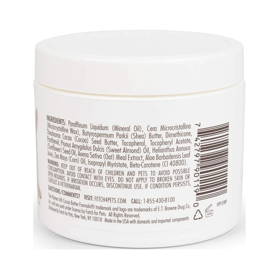 Cocoa Butter Dog Paw Balm for Moisturizing Skin
