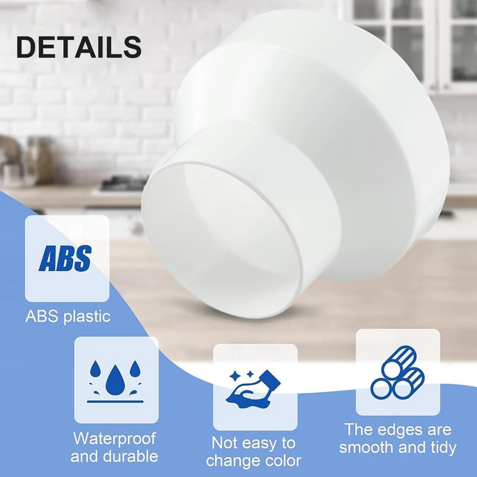 Ventilation Duct Pipe Adapter, 6&rdquo; To 4&rdquo; Ducting Reducer Increaser Cone For Grow Tent Bathroom Kitchen Ventilation Systems