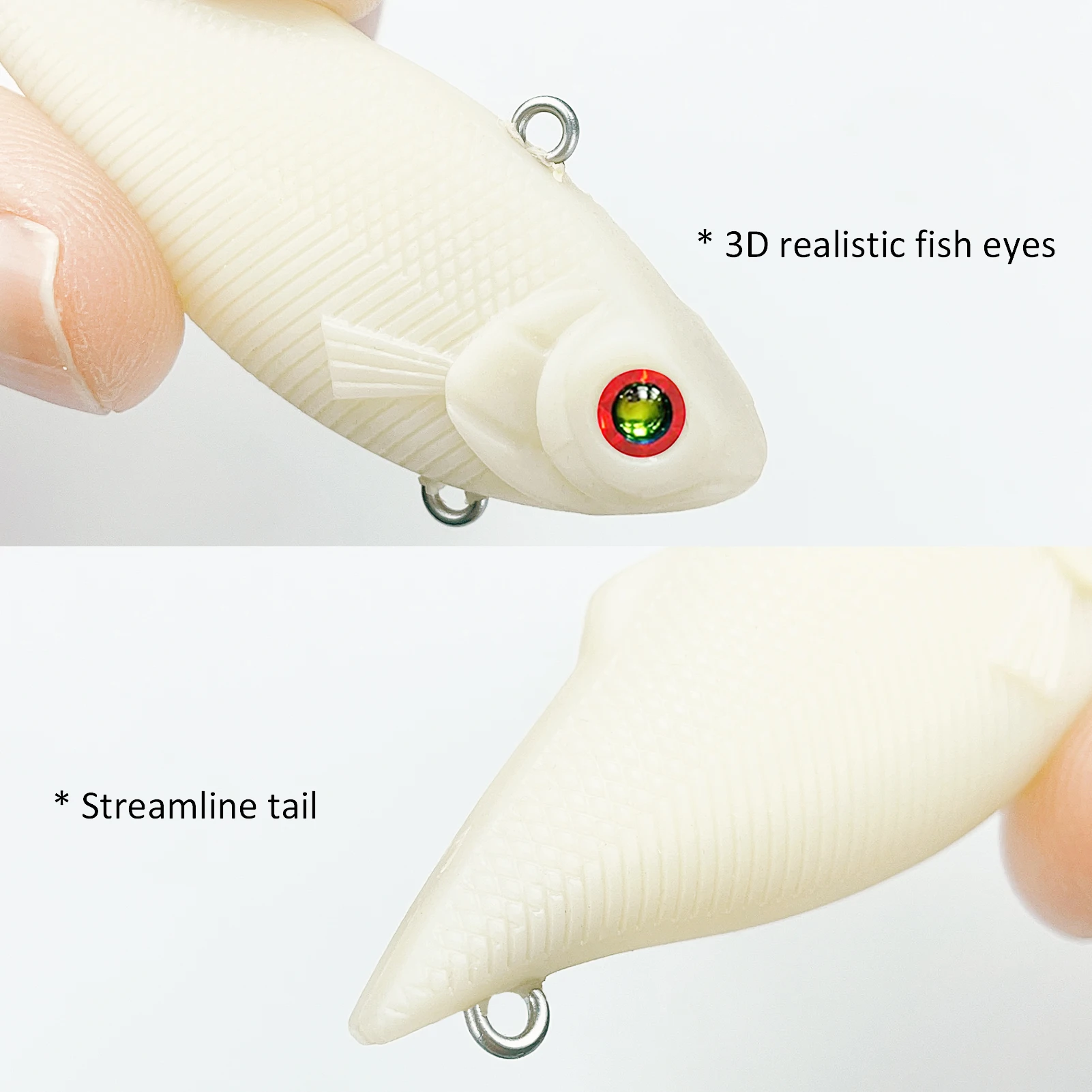 Description Picture 5 of itemFREE FISHER Fishing Baits Unpainted Blank Hard Lures DIY Crankbaits Minnows Popper VIB Pencil Transparent Artificial Baits Set