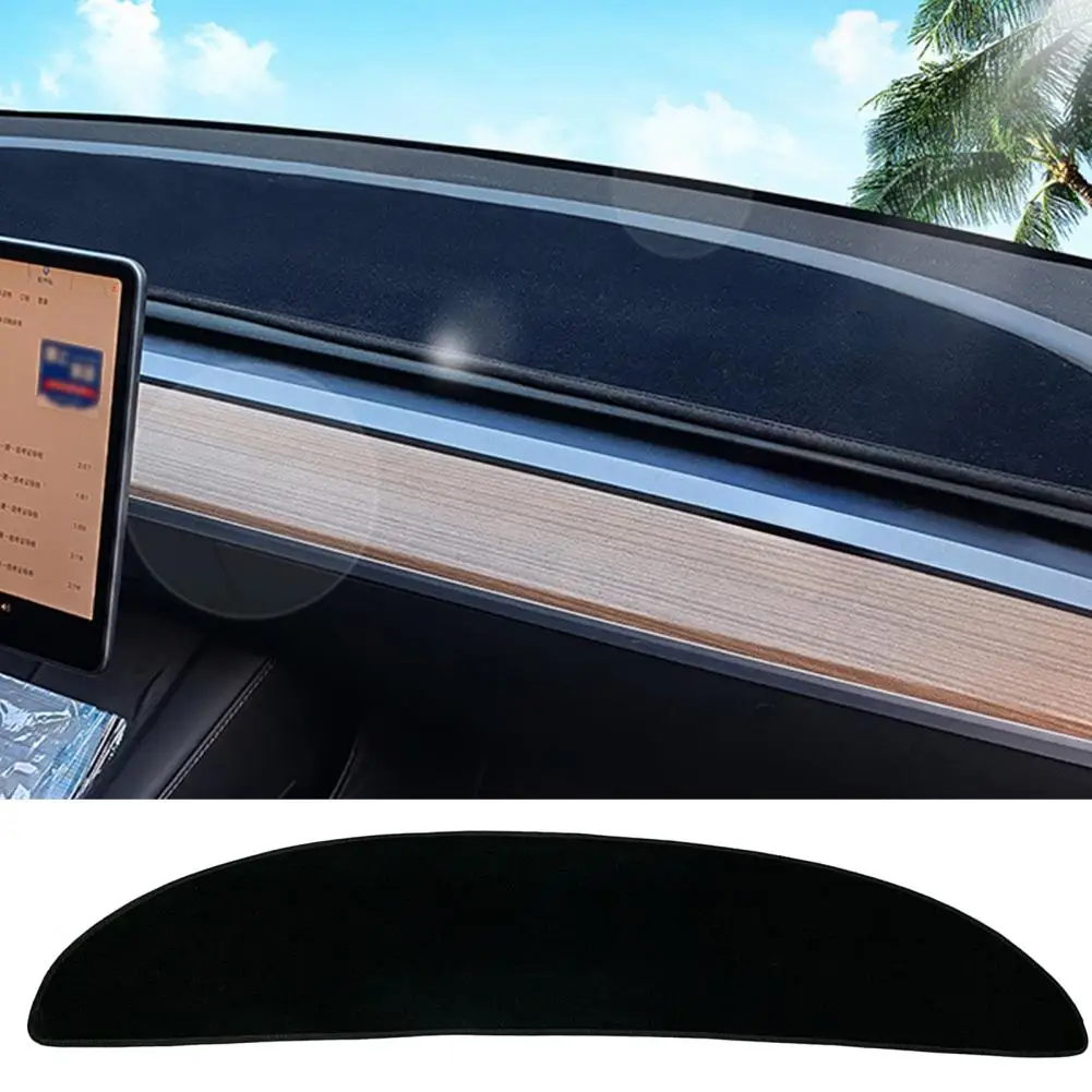 

High-quality Instrument Panel Cushion Flannel Dashboard Cover for Tesla Model Y Model 3 2017-2023 Easy Installation Decorative