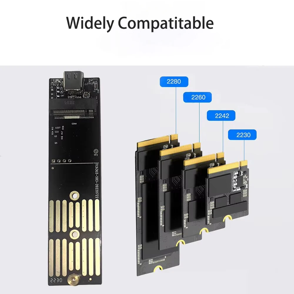 M2 SSD 케이스 인클로저 NVMe SATA NGFF M.2 SSD 박스 어댑터 외장형 하드 드라이브 M/B+M 키 M.2 SSD RTL9210B/9210용 USB 3.1 10Gbps