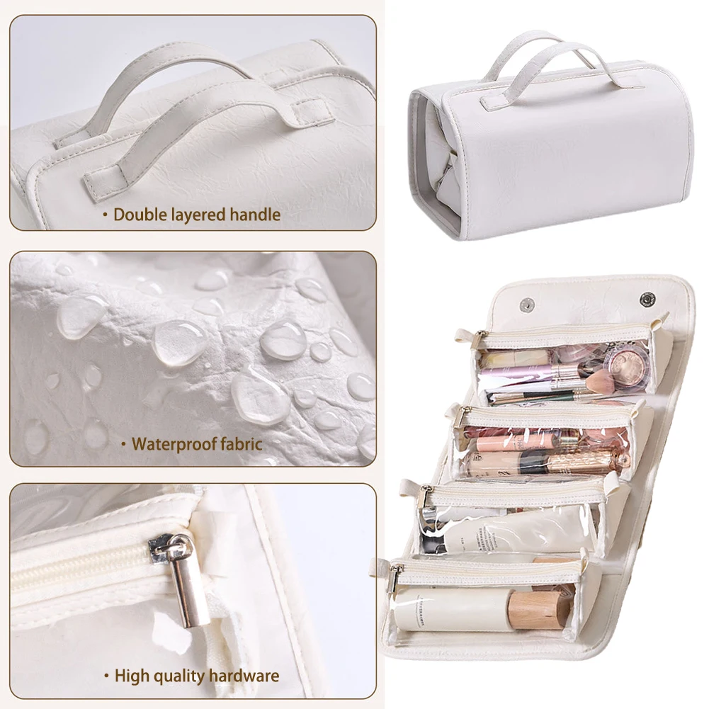 4 In 1 Portable Makeup Bag Travel Makeup Bag With 4 Removable Compartments For Outdoor/Travel Organizer Makeup Bag 5