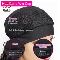220% densité sans colle perruques de cheveux humains pour les femmes court bouclés bandeau perruque Ombre 1B 30 Jerry bouclés porter Go perruque gingembre brun Bobbi 6