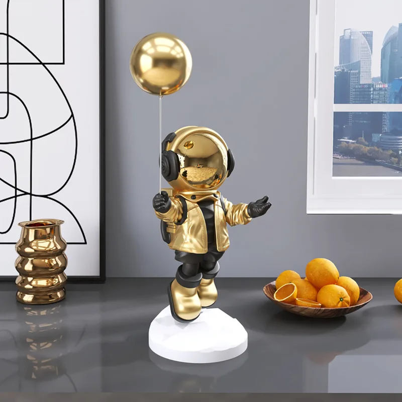 

Astronaut Balloon Resin Decoration, Home Decoration Accessories, Living Room and Office Desk Figurines, Sculpture Crafts