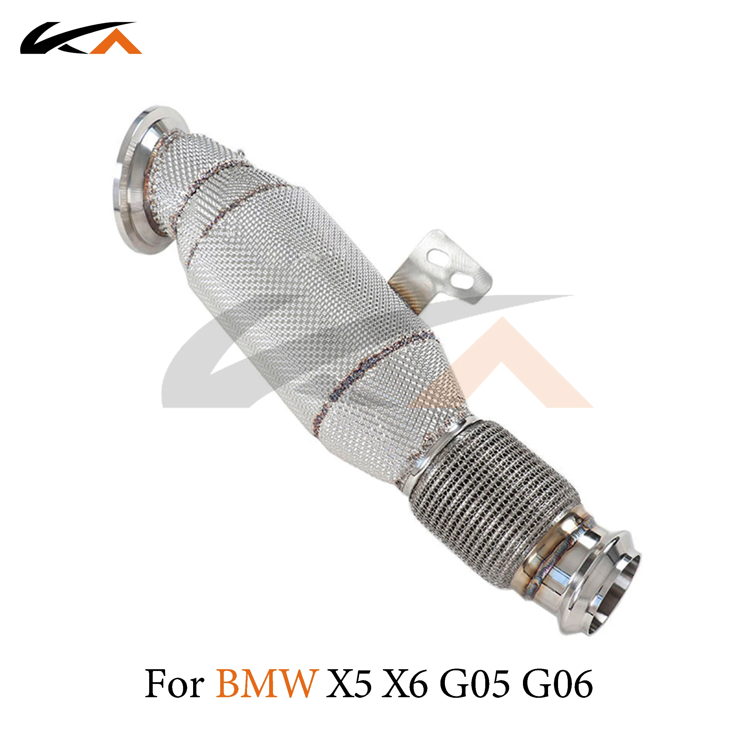 KA 튜닝 다운파이프 배기 스테인리스 스틸 헤더, BMW X5 X6 G05 G06 3.0T 퍼포먼스, 자동차 부품 열 차폐 촉매 작용