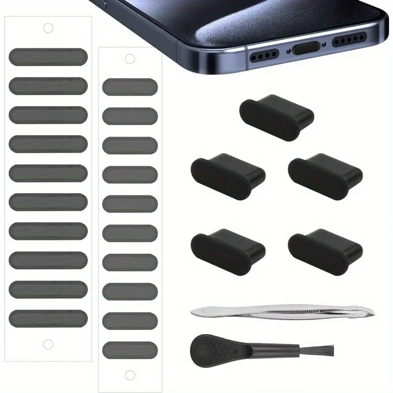 Silicone USB-C Dust Plugs - Anti-Dust, Moisture & Oxidation Protection Port Covers