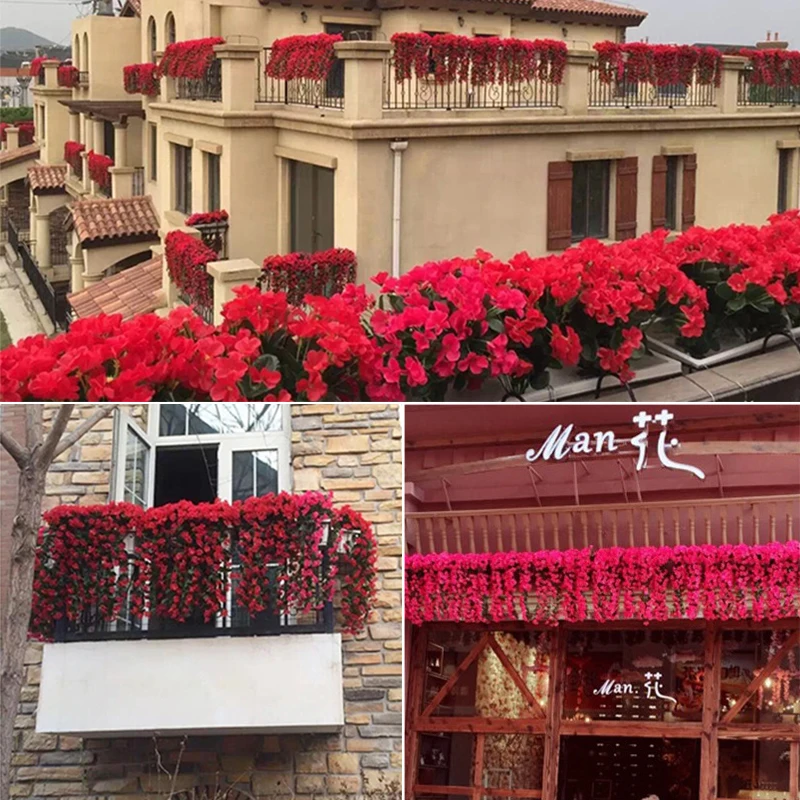 Rcbmn 12 Ghirlande Artificiali Realistiche E Romantiche Da Appendere A - Foto 3