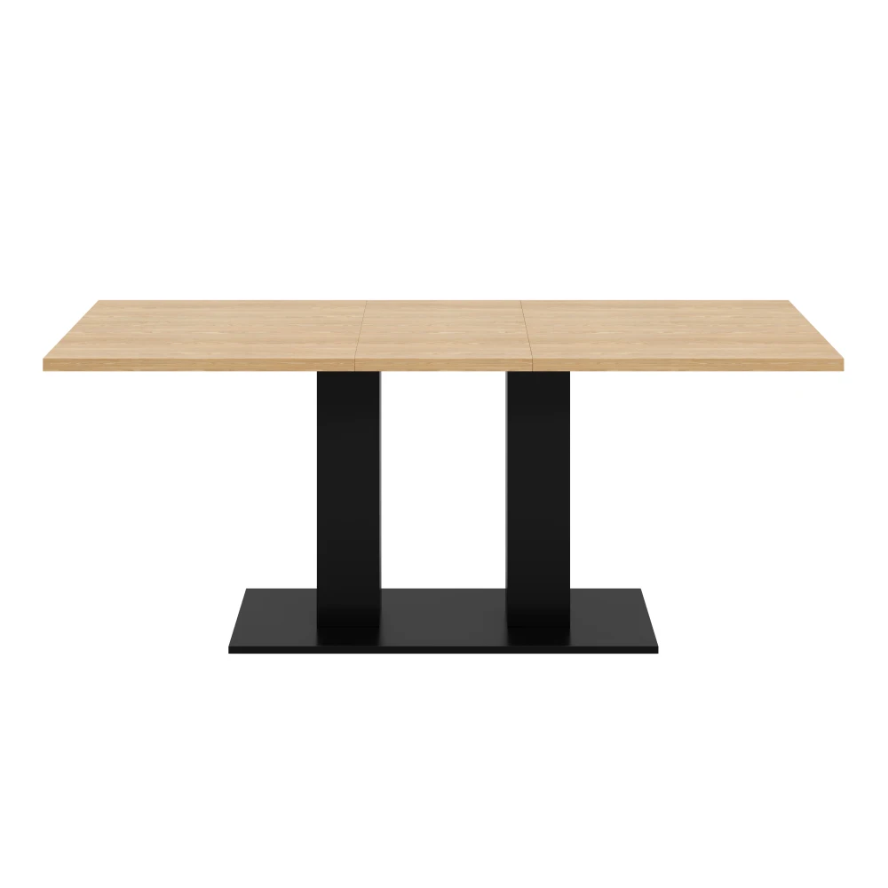 140/180*70cm Abnehmbarer Esstisch, für 6-8 Personen, rechteckige Form, verdickte Tischplatte, schlichter Stil, für Esszimmer – Detail 27