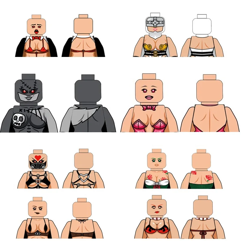 New City Dance Girl Sexy Stripper Set Building Blocks Mini Action Figure Toys