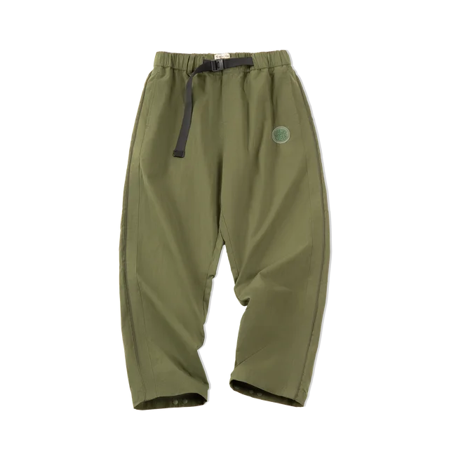 MadenPantalones tácticos rectos con cordón para hombre, pantalón de carga informal, color verde
